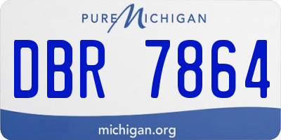 MI license plate DBR7864