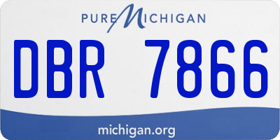 MI license plate DBR7866