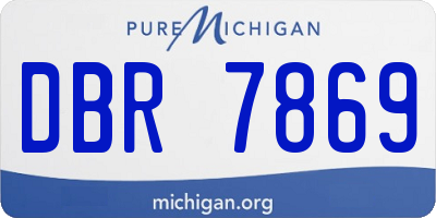 MI license plate DBR7869