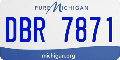 MI license plate DBR7871