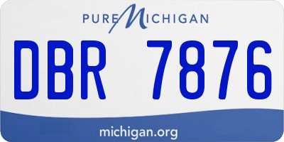MI license plate DBR7876