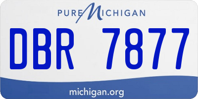 MI license plate DBR7877