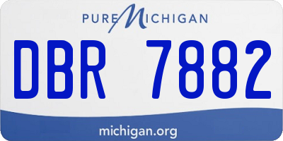 MI license plate DBR7882