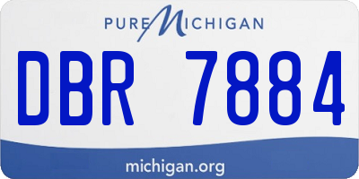 MI license plate DBR7884