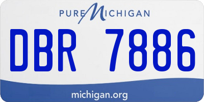 MI license plate DBR7886