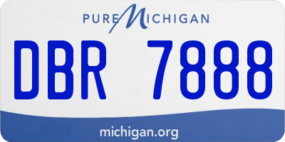 MI license plate DBR7888