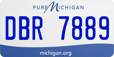 MI license plate DBR7889