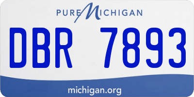 MI license plate DBR7893