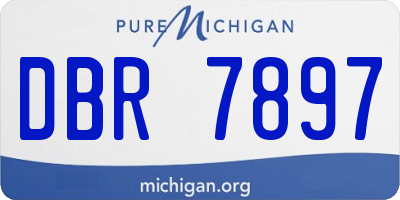 MI license plate DBR7897