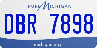 MI license plate DBR7898