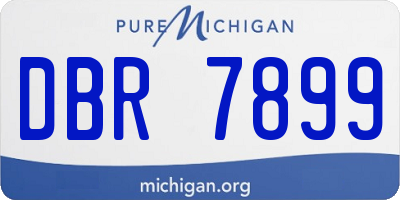 MI license plate DBR7899