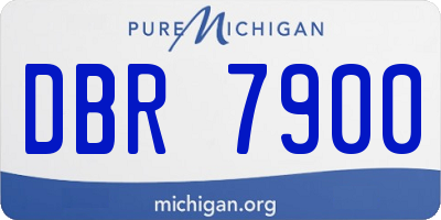 MI license plate DBR7900