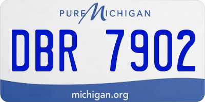 MI license plate DBR7902