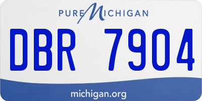 MI license plate DBR7904