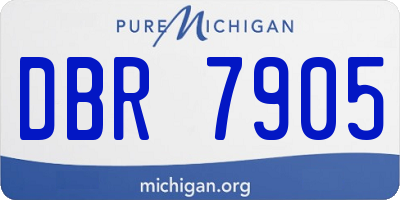 MI license plate DBR7905
