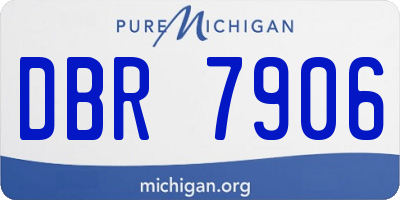 MI license plate DBR7906