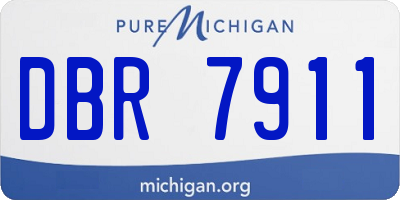 MI license plate DBR7911
