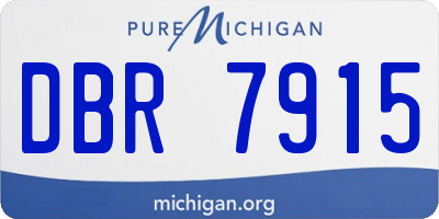 MI license plate DBR7915