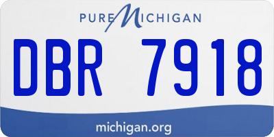 MI license plate DBR7918