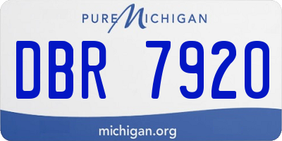 MI license plate DBR7920
