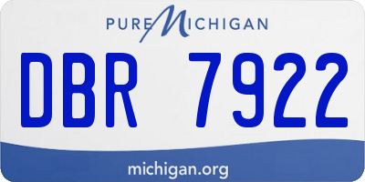 MI license plate DBR7922