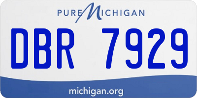 MI license plate DBR7929