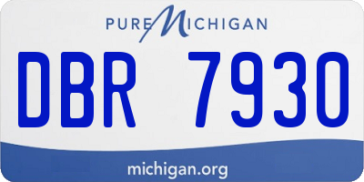 MI license plate DBR7930