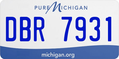 MI license plate DBR7931