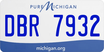 MI license plate DBR7932