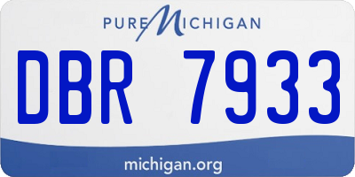 MI license plate DBR7933