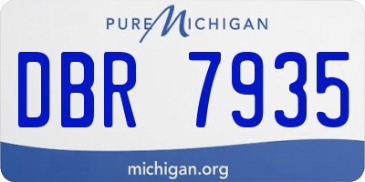 MI license plate DBR7935