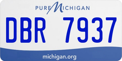 MI license plate DBR7937