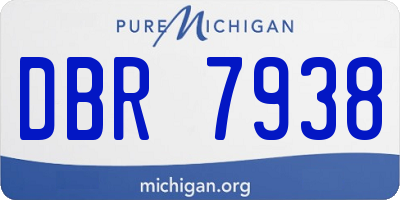 MI license plate DBR7938