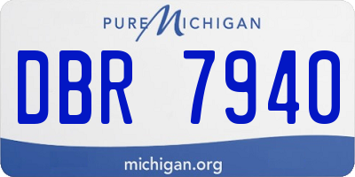 MI license plate DBR7940