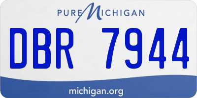 MI license plate DBR7944