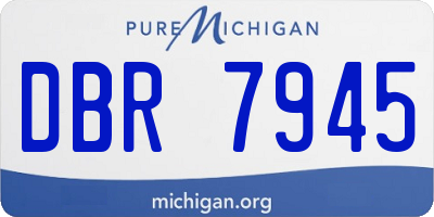 MI license plate DBR7945