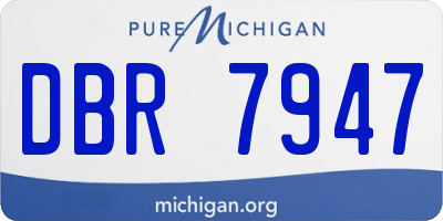 MI license plate DBR7947