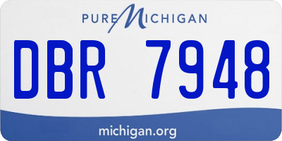 MI license plate DBR7948