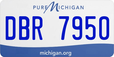 MI license plate DBR7950