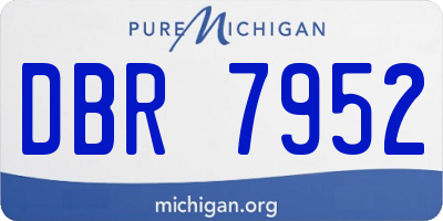 MI license plate DBR7952