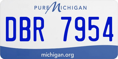 MI license plate DBR7954
