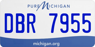 MI license plate DBR7955