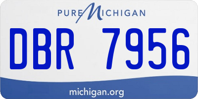 MI license plate DBR7956