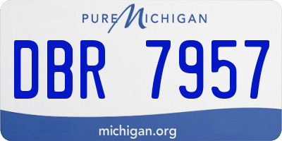 MI license plate DBR7957