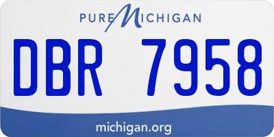 MI license plate DBR7958
