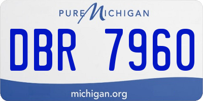 MI license plate DBR7960