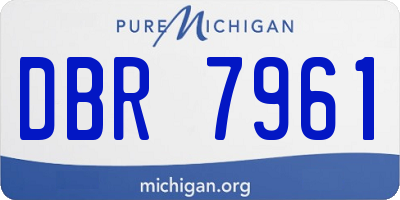 MI license plate DBR7961