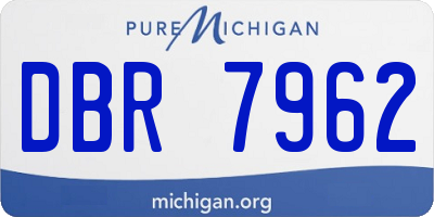 MI license plate DBR7962