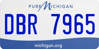 MI license plate DBR7965