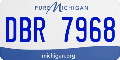 MI license plate DBR7968